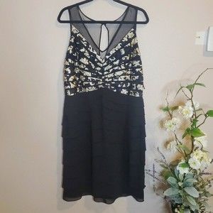 Scarlett back and cream night cocktail bodycon ruffle Dress